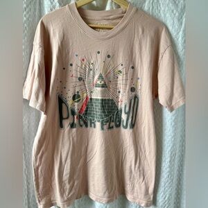 American Eagle AE Pink Floyd Oversized Graphic T-Shirt - Pink, Sz. XS/S